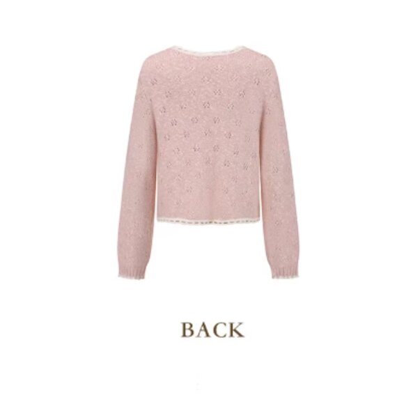 Cottagecore Cherry Embroidered Knit Cardigan - Picture 6 of 7